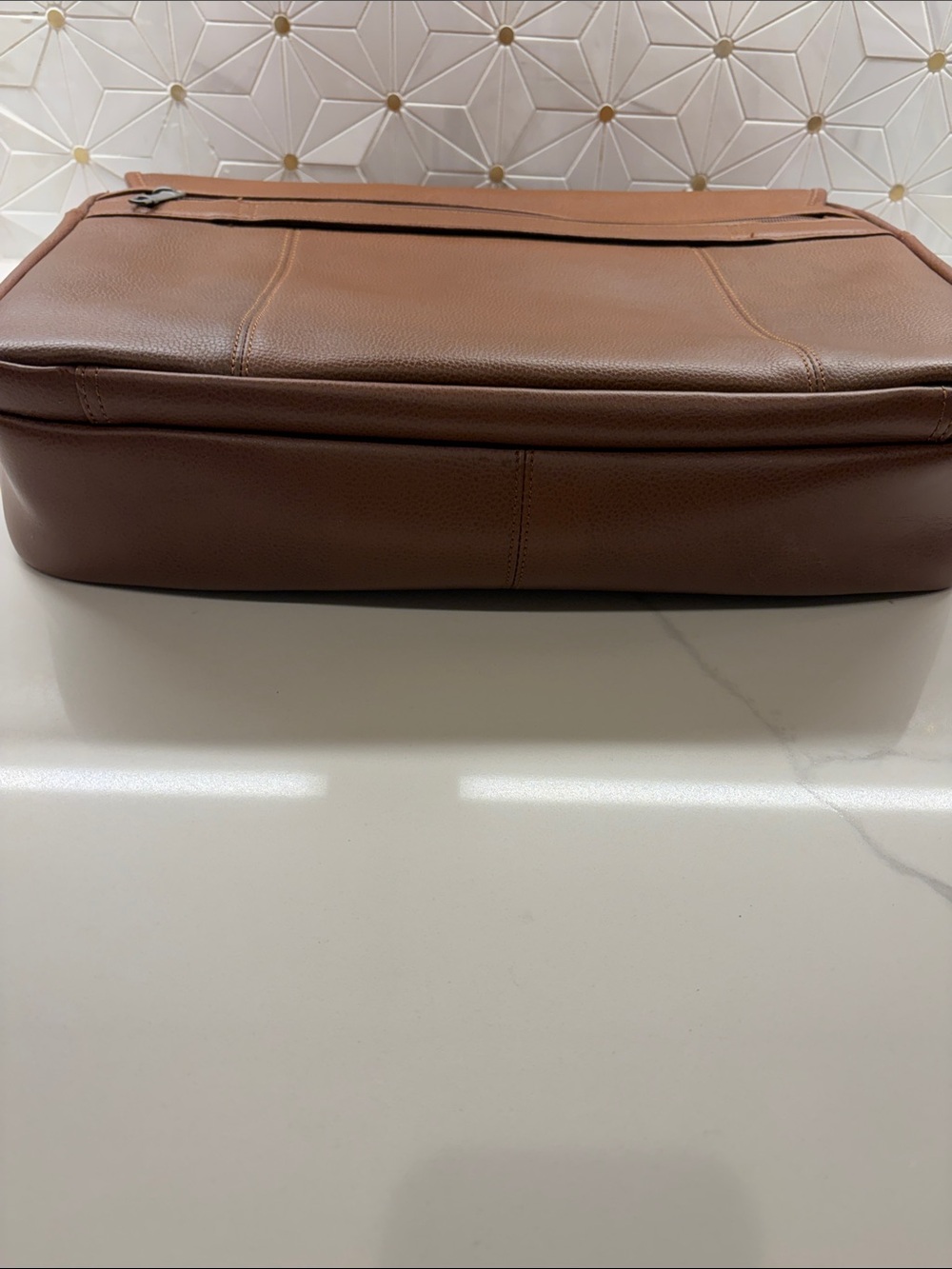 Samsonite Brown Leather Laptop Briefcase - Picture 3 of 3